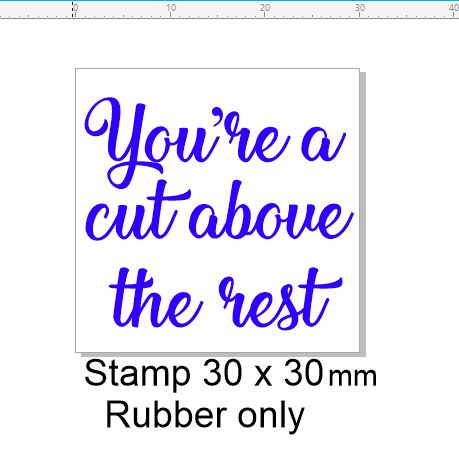 You're a cut above the rest  stamp 30 x 30 mm sentiment stamp RU